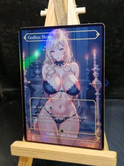 MTG Godless Shrine Fanart Borderless Style Card EDH Playtest Commander - Image 2