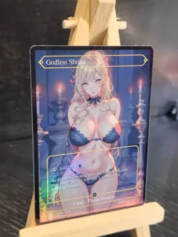 MTG Godless Shrine Fanart Borderless Style Card EDH Playtest Commander - Image 3