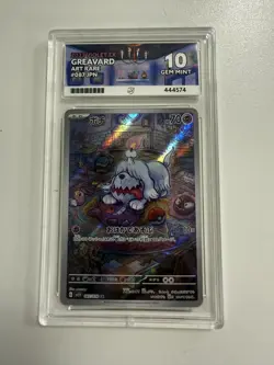 ACE 10 Greavard 087/078 Art Rare Violet EX Japanese Pokemon Card GEM MINT - Image 1