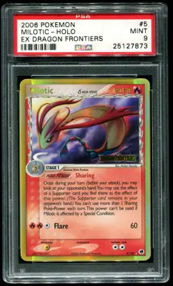 PSA 9 Milotic Reverse Holo Rare EX Dragon Frontiers 2006 Pokemon Card #5 - Image 1