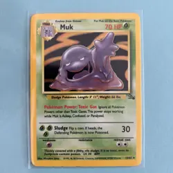 Pokemon TCG Muk Fossil Holo Card 13/62 Unlimited Holo Rare (1999) Nm/Mint 🔥 - Image 1