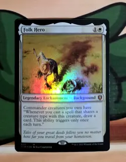 X 1 Folk Hero FOIL NM Commander Legends 650 MTG Magic The Gathering - Image 1