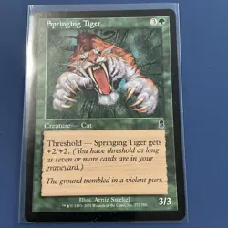 MTG Magic the Gathering Springing Tiger (272/352) Odyssey LP - Image 1