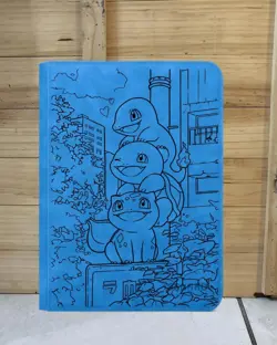 Pokemon Laser Engraved Trading Card Binder Gen 1 Starters (Made To Order) - Image 1