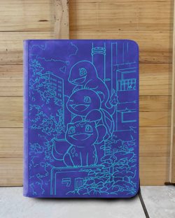 Pokemon Laser Engraved Trading Card Binder Gen 1 Starters (Made To Order) - Image 5