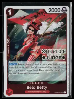 Belo Betty (Judge Pack Vol. 3) Foil R One Piece Promotion Cards OP05-015 NM - Image 1