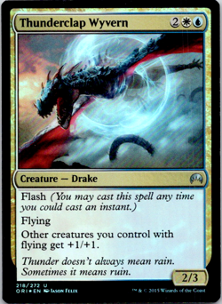Thunderclap Wyvern U Foil Magic Origins 218 LP - Image 1