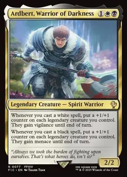 MTG Commander FIN R Ardbert, Warrior of Darkness #0077 - Image 1