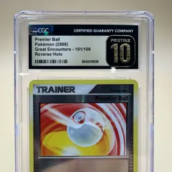 2008 Pokemon Great Encounters Premier Ball #101 Reverse Holo CGC 10 Pristine - Image 2