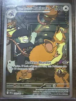 Team Rocket's Raticate 202/182 Illustration Rare, Destined Rivals, Pokemon TCG - Image 1