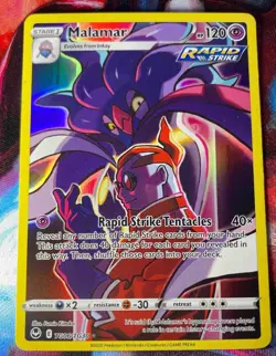 2022 Pokemon Sword & Shield Silver Tempest Malamar #TG06/TG30 Holo - Image 1