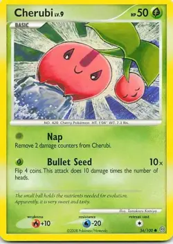 Cherubi 56/100 Legends Awakened Common NM Pokemon TCG - Image 1