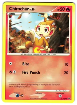 CHIMCHAR 70/127 - LP - PLATINUM ENGLISH POKEMON CARD - Image 1