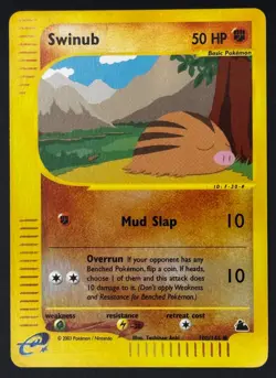 Pokemon TCG: Swinub - Skyridge eReader #108 Reverse Holo [LP-] - Image 1