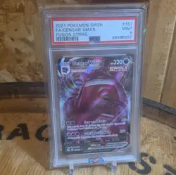 Pokemon TCG Gengar VMAX Swsh08 Fusion Strike 157/264 Full Art Holo PSA 9 - Image 1