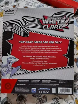Pokemon Scarlet & Violet White Flare Binder Collection Box Reshiram 50 Cards - Image 2