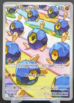 Pokemon Roggenrola #127/086 English White Flare Illustration Rare - Image 1