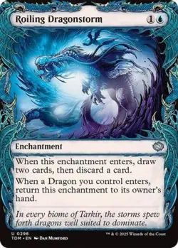Roiling Dragonstorm (Showcase) - Near Mint MTG Tarkir: Dragonstorm - Image 1