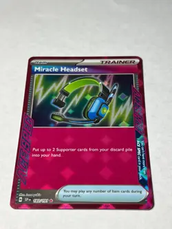 Pokemon TCG Miracle Headset 183/191 Surging Sparks Holo Ace SPEC Rare NM - Image 1