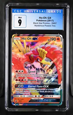 CGC 9 Ho-Oh GX 2017 Black Star Promos #SM57 Mysterious Powers Tin Pokemon - Image 1