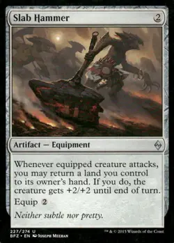 Slab Hammer 227/274 Battle for Zendikar MTG Magic the Gathering card - Image 1