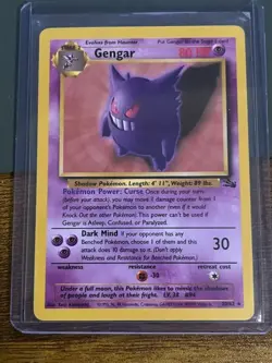 Gengar Pokemon TCG Fossil 20/62 Regular Unlimited English MINT - Image 1