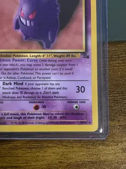 Gengar Pokemon TCG Fossil 20/62 Regular Unlimited English MINT - Image 4