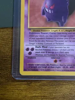 Gengar Pokemon TCG Fossil 20/62 Regular Unlimited English MINT - Image 5