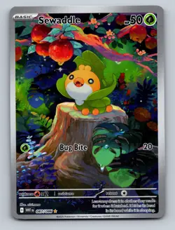 Pokemon TCG Sewaddle - Holo Illustration Rare SV: White Flare 087/086 - Image 1