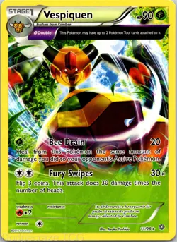 Vespiquen 11/98 Rare Ancient Origins Pokemon NM - Image 1