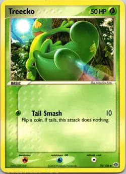 Treecko 70/106 Common Emerald Pokemon MP - Image 1