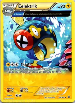 Eelektrik 64/160 Rare Primal Clash Pokemon NM - Image 1