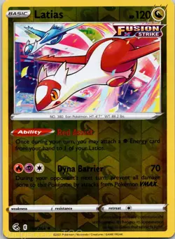 Latias 193/264 Rare Fusion Strike Pokemon Reverse Holo NM - Image 1