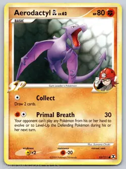 Aerodactyl GL 55/111 Common Rising Rivals Pokemon HP - Image 1
