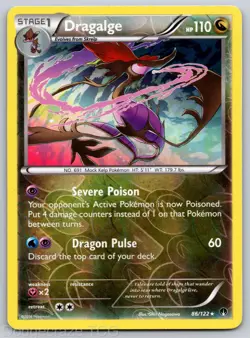 Dragalge 86/122 Holo Rare BREAKpoint Pokemon Reverse Holo LP - Image 1