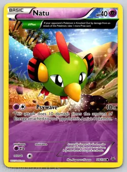 Natu 28/108 Common Roaring Skies Pokemon LP - Image 1
