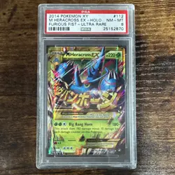 Pokemon XY Furious Fists M Heracross EX Secret Rare 112/111 Holo PSA 8 - Image 1