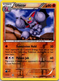 Gliscor 47/119 Rare Phantom Forces Pokemon Reverse Holo NM - Image 1