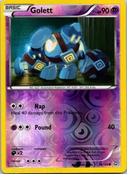 Golett 58/124 Common Dragons Exalted Pokemon Reverse Holo NM - Image 1