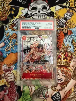 One Piece Portgas.D.Ace Manga OP02 OP02-013 PSA 10 English - Image 1