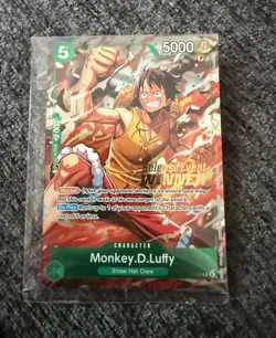 Bandai One Piece CCG Monkey D. Luffy P-001 Promo Foil Release Event Winner - Image 1