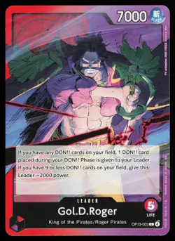 Gol.D.Roger (003) OP13-003 Leader Carrying On His Will One Piece Near Mint - Image 1