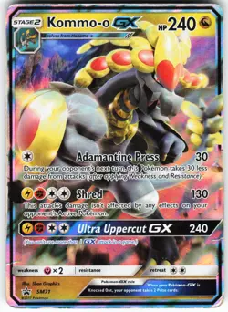 Kommo-o GX - SM71 Pokemon SM Promos Holo Promo DAMAGED - Image 1