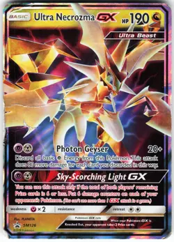 Ultra Necrozma GX - SM126 Pokemon SM Promos Holo Promo DAMAGED - Image 1