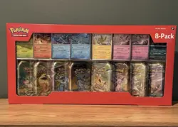 Pokemon TCG Prismatic Evolutions Costco 8 Mini-Tin Bundle w/ Promo Cards SEALED - Image 1