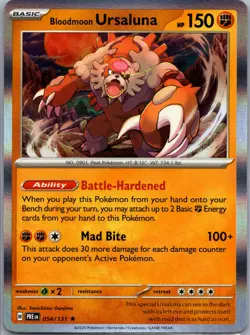Pokemon TCG - Bloodmoon Ursaluna Holo Rare SV: Prismatic Evolutions 054/131 NM - Image 1
