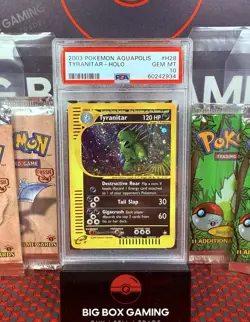 Pokemon 2003 Tyranitar Aquapolis Holo Rare #H28 PSA 10 Gem Mint 🦖💎 POP - 116 - Image 1