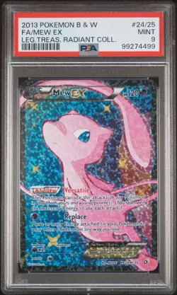 2013 POKEMON B&W LEGEND TREASURES RADIANT COLLECTION FULL ART/MEW EX PSA 9 - Image 1