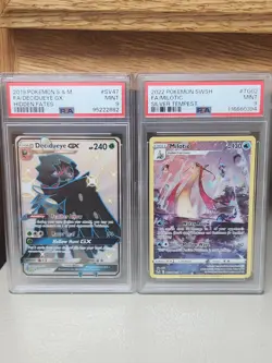Pokemon 2 Card PSA 9 Graded Lot English Milotic TG02 - Decidueye SV47 - Image 1