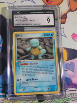 CGC Mint 9 Ditto [Squirtle] Pokemon 2005 EX Delta Species 64/113 - Image 1